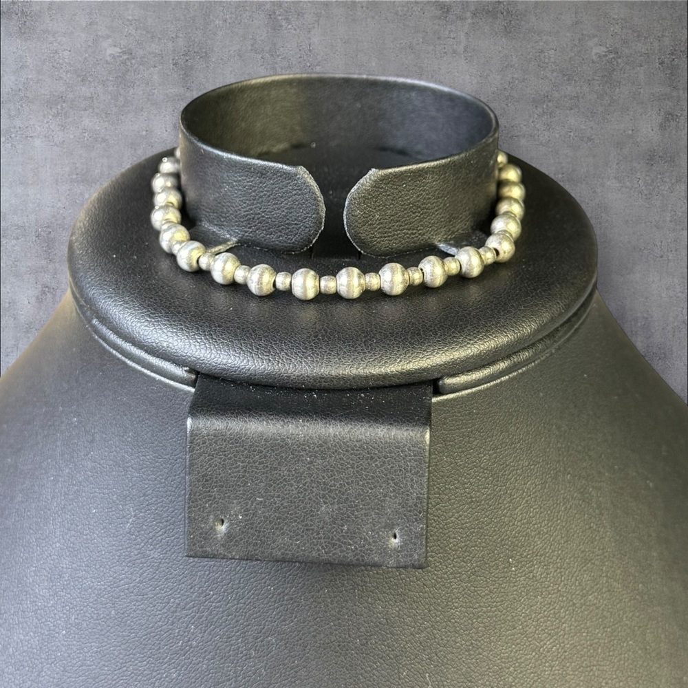 145. Stylish Silver Beaded Bracelet